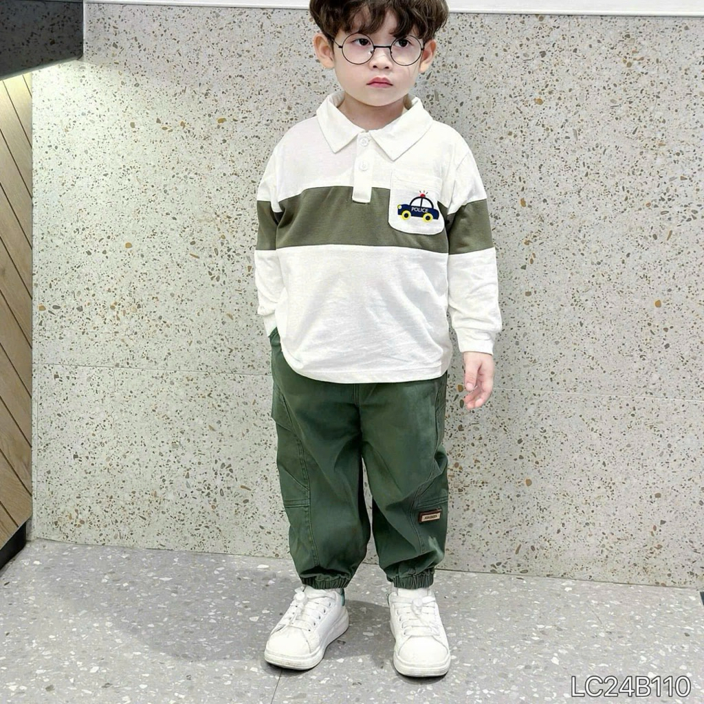 Áo và Bộ Dài Tay Bé Trai Loco Tohee Thu Đông Size 80-140 (9-30kg) Mềm Mại Ấm Áp