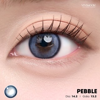 01 Chiếc Kính áp tròng VIVIMOON lens khóa ẩm 1 ngày màu xanh xám khói Pebble (Giá 1 bên mắt, x2 để đặt 1 đôi)