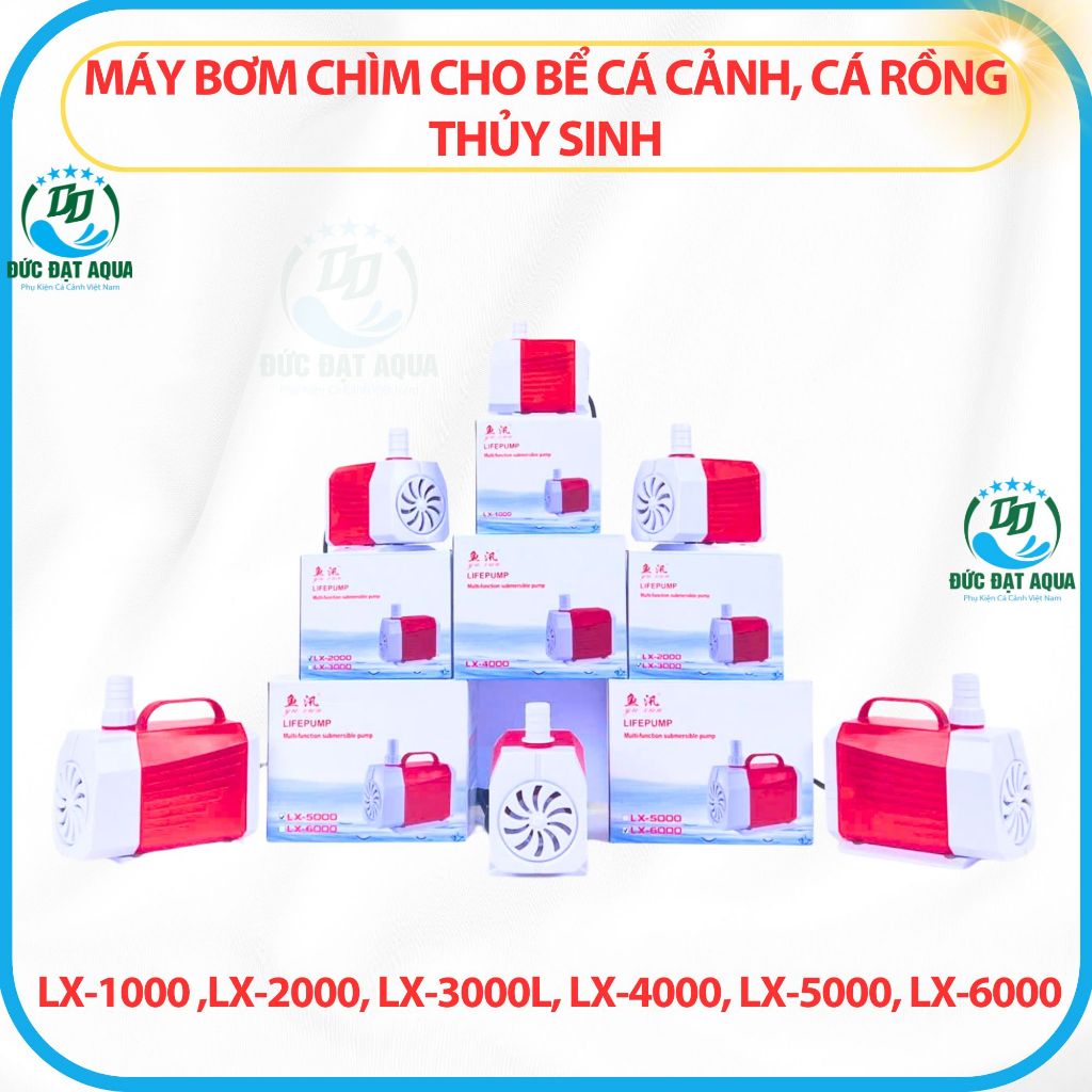 Máy bơm chìm LX-1000 ,LX-2000, LX-3000l, LX-4000, LX-5000, LX-6000 cho bể cá cảnh, cá thủy sinh