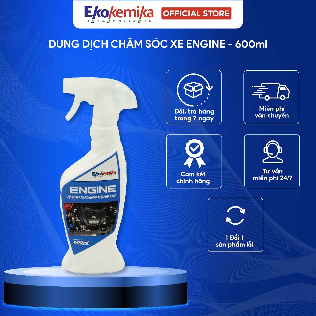 BỘ SẢN PHẨM CHĂM SÓC XE 9 CHAI XỊT CHĂM SÓC XE TẠI NHÀ –THƯƠNG HIỆU EKOKEMIKA