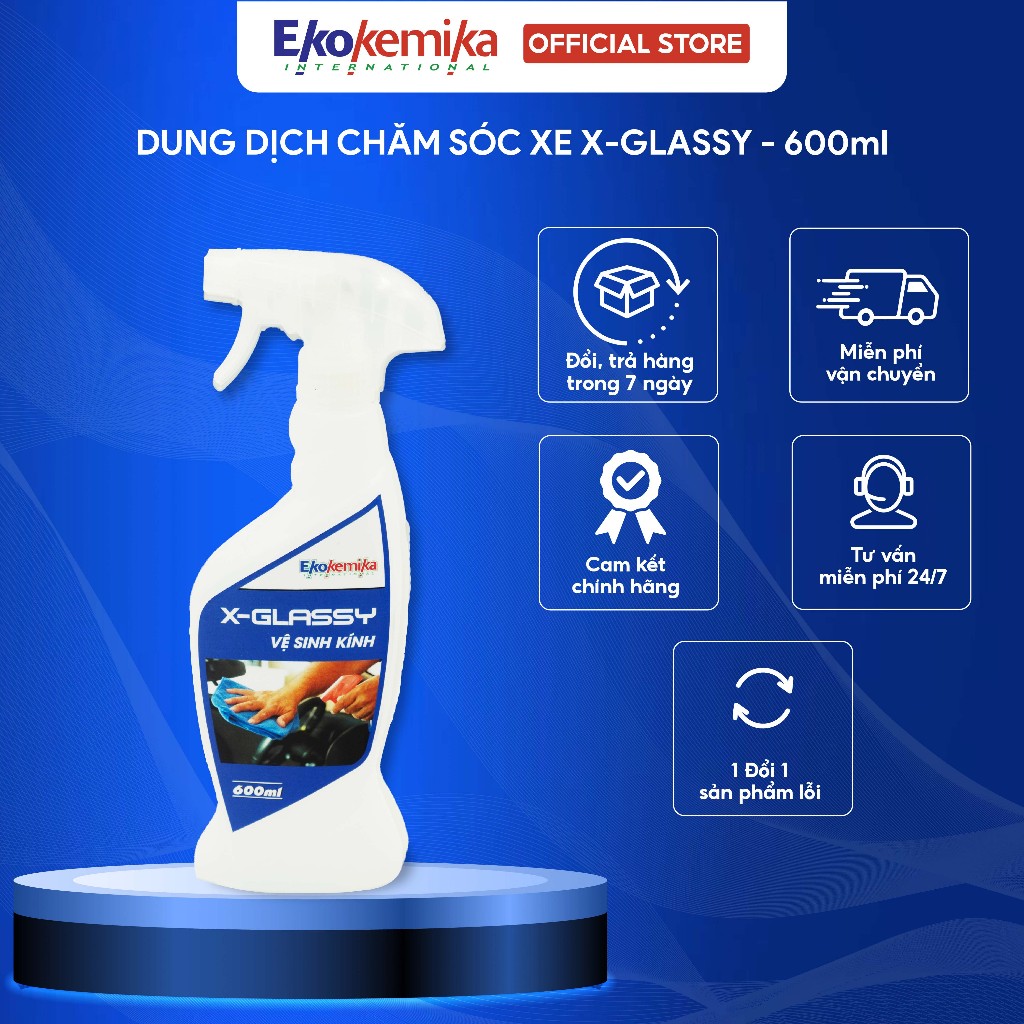 BỘ SẢN PHẨM CHĂM SÓC XE 9 CHAI XỊT CHĂM SÓC XE TẠI NHÀ –THƯƠNG HIỆU EKOKEMIKA