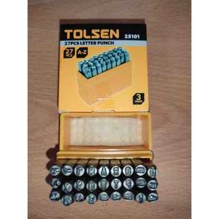 Bộ đóng 27 chữ TOLSEN 25101 và 25104 cỡ 3mm và 6mm, thép carbon chống gỉ, Bh 12 tháng Kouritsu Official Store