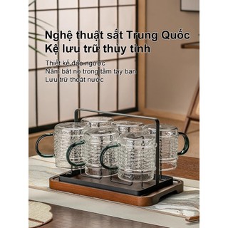 Giá úp cốc Sắt Giá để cốc đa năng Nhiều móc Giá đựng cốc