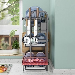Gslife Kệ Để Bát Đĩa 2/3 Tầng Thép Carbon Cao Cấp - Khay Hứng Nước, Chống Tràn & Chống Gỉ Hiệu Quả