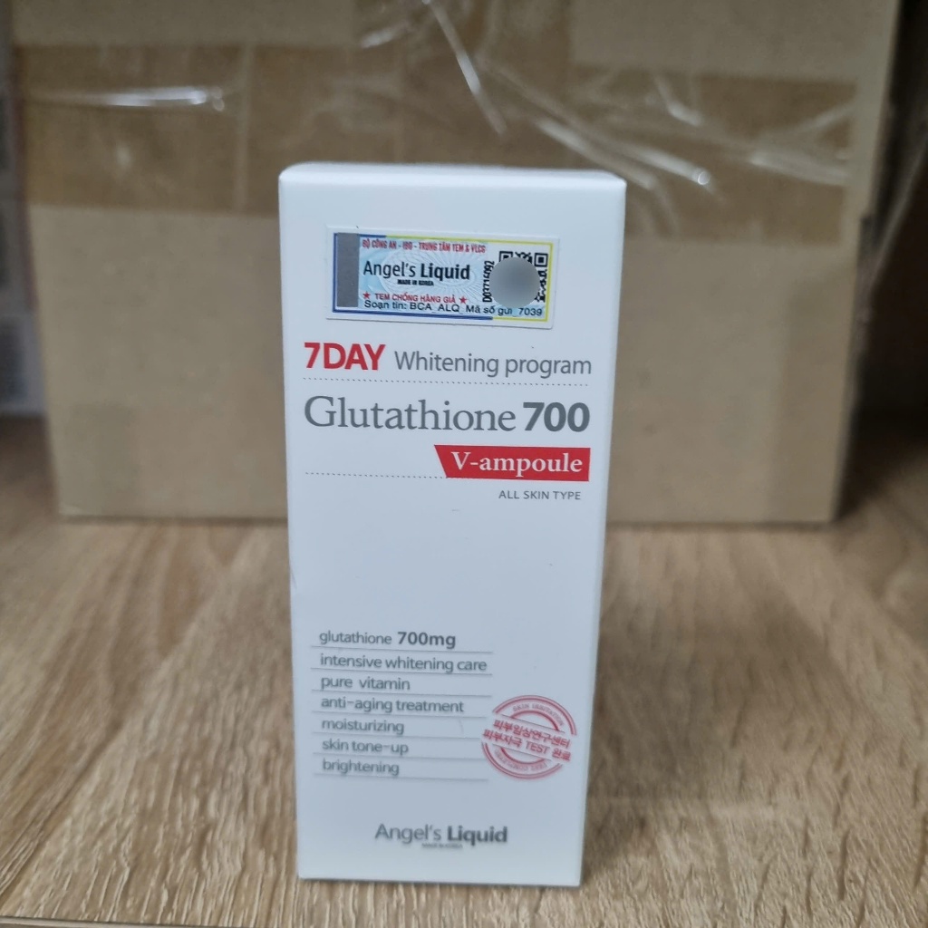 Combo Serum và Kem dưỡng Angel's Liquid Glutathione 700 dưỡng trắng, mờ thâm nám dành cho da khô 30ml 50ml