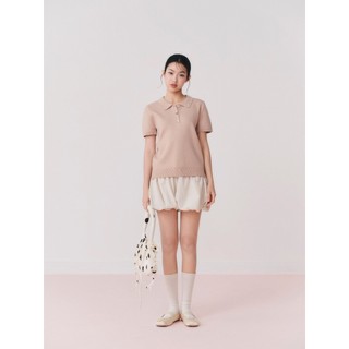 Áo OLV len cổ polo nút cài kiểu dễ thương trẻ trung Knit Polo Sweetheart Buttoned phù hợp mọi dịp