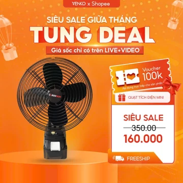 [Mới] Quạt Tích Điện tích điện Boshun BS-Q08 , Quạt Để Bàn mini 8 inch,Dung Lượng Pin Lớn, Lõi Đồng 100% QUẠT 1 TỐC