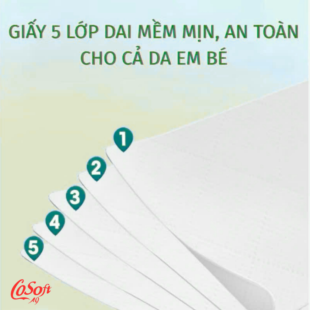 Combo 10 Túi Giấy Rút Treo Tường Kingess Màu Hồng,1000 Tờ-5Lớp-Mềm Mịn-Không Hóa Chất-An Toàn Cho Da