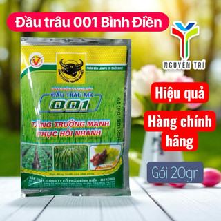 Phân Bón Lá Đầu Trâu 001 (Gói 20g) - Tăng Trưởng Mạnh, Phục Hồi Cây, Kích Chồi, Mập Đọt