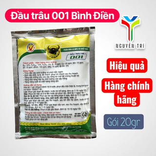 Phân Bón Lá Đầu Trâu 001 (Gói 20g) - Tăng Trưởng Mạnh, Phục Hồi Cây, Kích Chồi, Mập Đọt