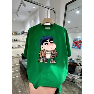 Áo thun hoạt hình Shin Sh01 unisex nam nữ form rộng 100% cotton