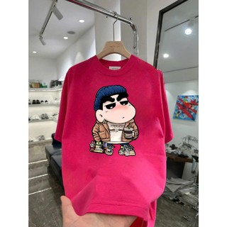 Áo thun hoạt hình Shin Sh01 unisex nam nữ form rộng 100% cotton
