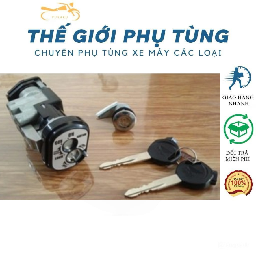 Bộ Ổ Khóa Xe Wave Alpha (2017-2020) Hàng Cao Cấp