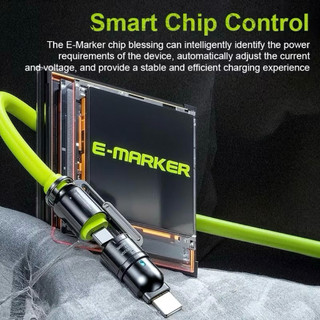 Dây Cáp Sạc Đa Năng 4in1 240W Sạc Nhanh Type C to USB Type C to L