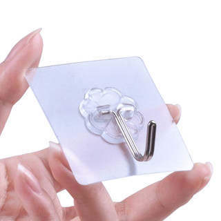 Móc dán tường trong suốt chịu lực cao treo đồ nhà bếp phòng tắm tiện dụng gọn gàng