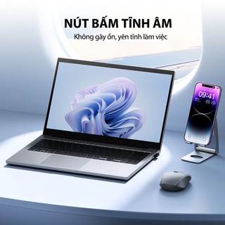 Chuột Quang Không Dây Tĩnh Âm ROBOT M370 Màu Hồng/ Màu Xám 3200 DPI Cảm Biến Quang Học Khoảng Cách Tín Hiệu 20m