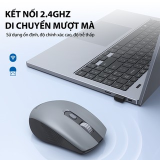 Chuột Quang Không Dây Tĩnh Âm ROBOT M370 Màu Hồng/ Màu Xám 3200 DPI Cảm Biến Quang Học Khoảng Cách Tín Hiệu 20m