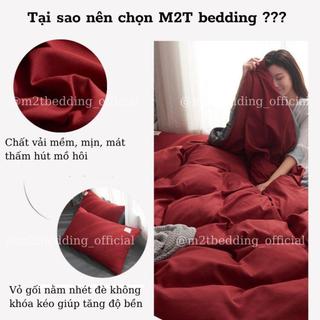 [TẶNG VỎ GỐI ÔM] Bộ vỏ chăn ga gối Cotton Tici M2T BEDDING gồm vỏ chăn, ga giường và 2 vỏ gối nằm