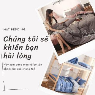 [TẶNG VỎ GỐI ÔM] Bộ vỏ chăn ga gối Cotton Tici M2T BEDDING gồm vỏ chăn, ga giường và 2 vỏ gối nằm