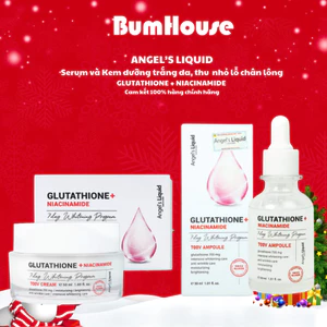 Combo Serum Và Kem Dưỡng Angel's Liquid Glutathione +Niacinamide V-Cream Dưỡng Trắng Da, Mờ Thâm da dầu (30ml + 50ml)
