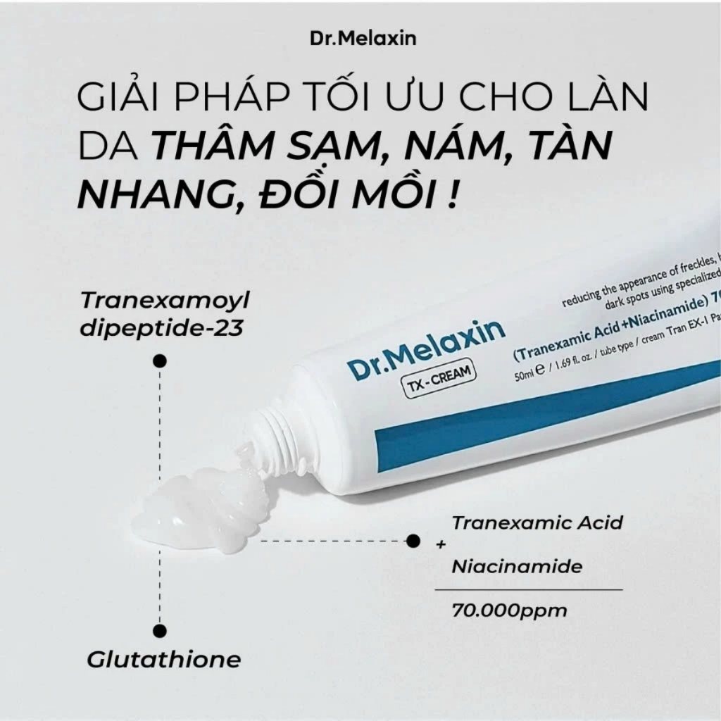Kem Dưỡng Da Mờ Nám TX Cream Dr.Melaxin Cải thiện nám, tàn nhang, tăng độ đàn hồi cho da - 50ml