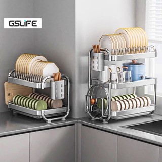 GSlife Kệ để bát đĩa 2/3 tầng inox chống gỉ, dễ vệ sinh, bền bỉ theo năm tháng