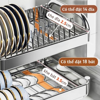 GSlife Kệ để bát đĩa 2/3 tầng inox chống gỉ, dễ vệ sinh, bền bỉ theo năm tháng