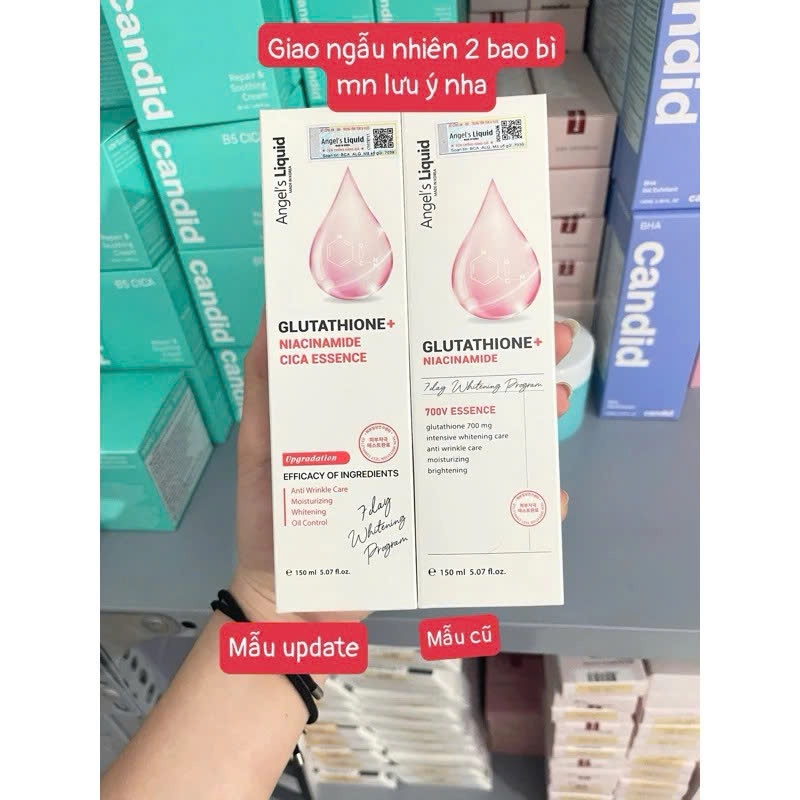 Toner Dưỡng Trắng Angel's Liquid Glutathione + Niacinamide/Glutathione700 7day Whitening Program 150ml