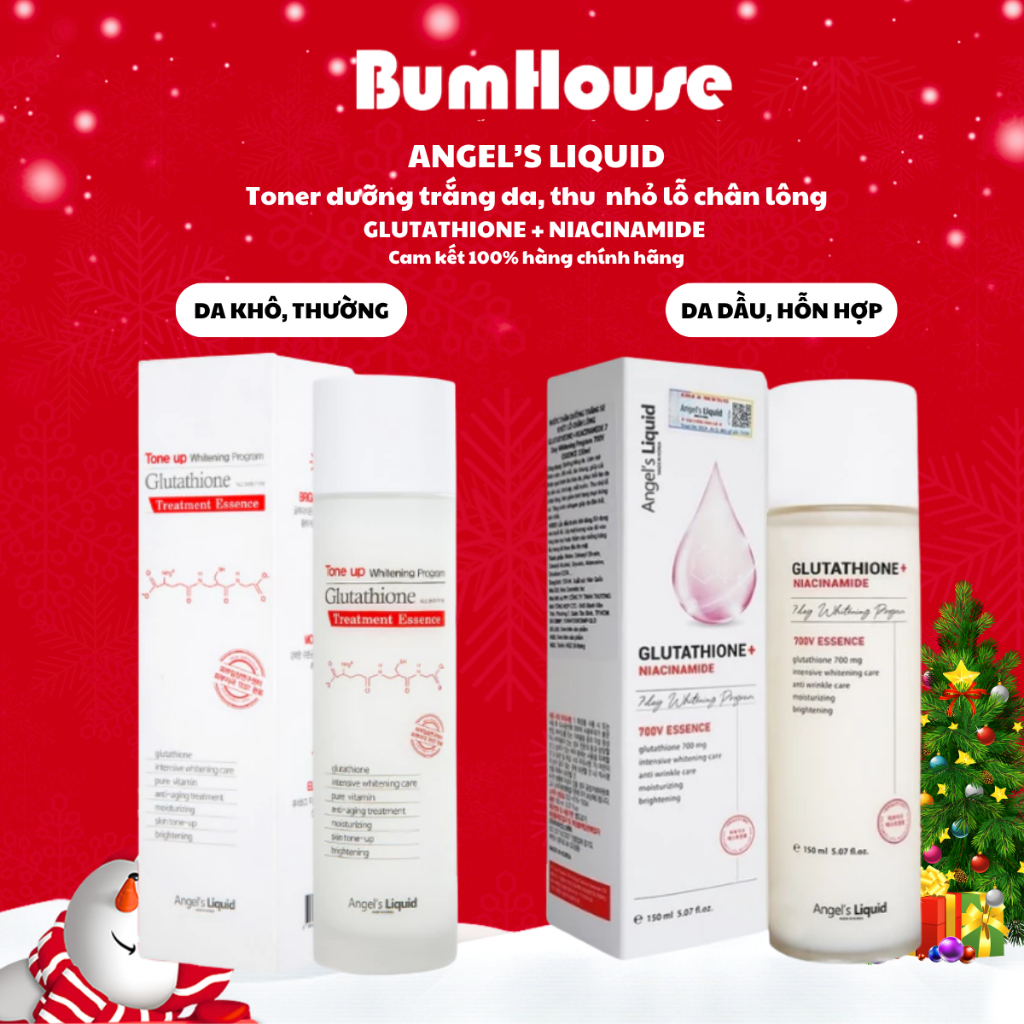 Toner Dưỡng Trắng Angel's Liquid Glutathione + Niacinamide/Glutathione700  7day Whitening Program 150ml