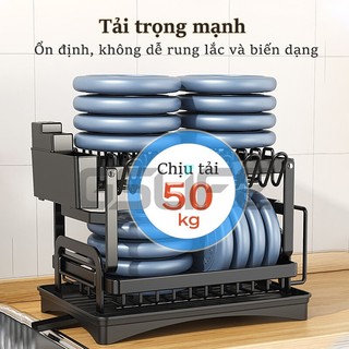 Gslife Kệ chén bát 2/3 tầng thông minh – tiết kiệm không gian, lắp đặt dễ dàng có khay hứng nước