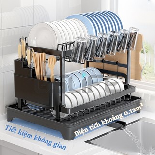 Gslife Kệ chén bát 2/3 tầng thông minh – tiết kiệm không gian, lắp đặt dễ dàng có khay hứng nước