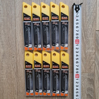 Hộp 100 lưỡi dao rọc giấy đen thay thế hãng KAPUSI Nhật Bản , thép SK5 siêu cứng, Bh 12 tháng Kouritsu Official Store