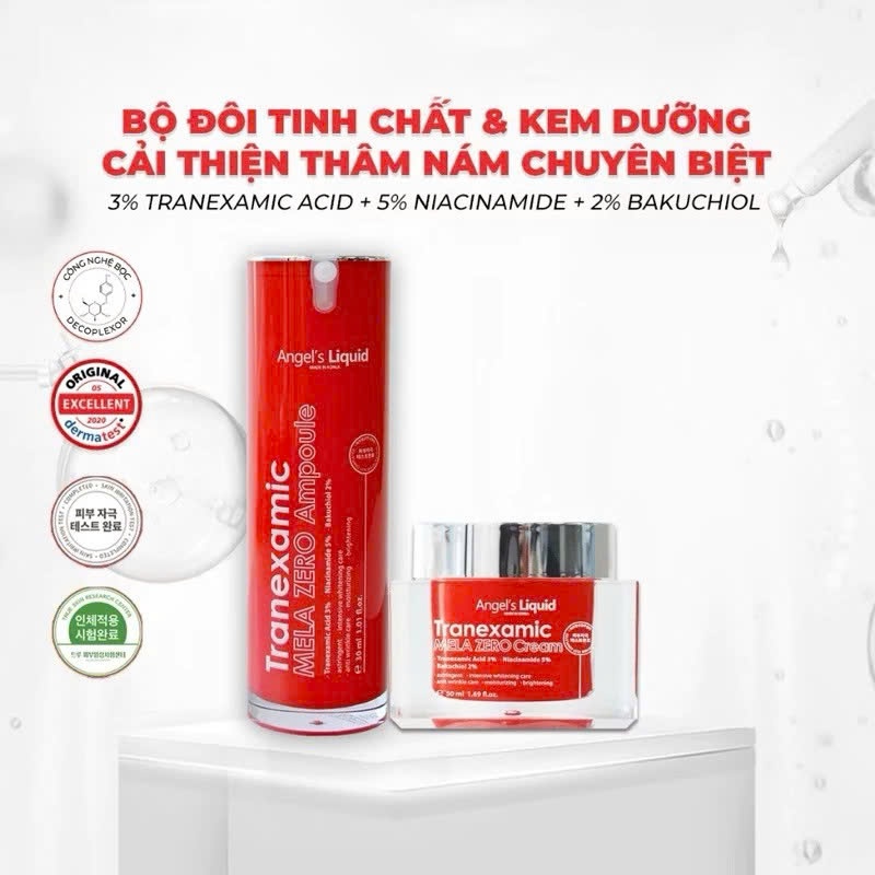 Tinh Chất Giảm Thâm Nám Angel's Liquid Tranexamic Mela Zero Ampoule 30ml