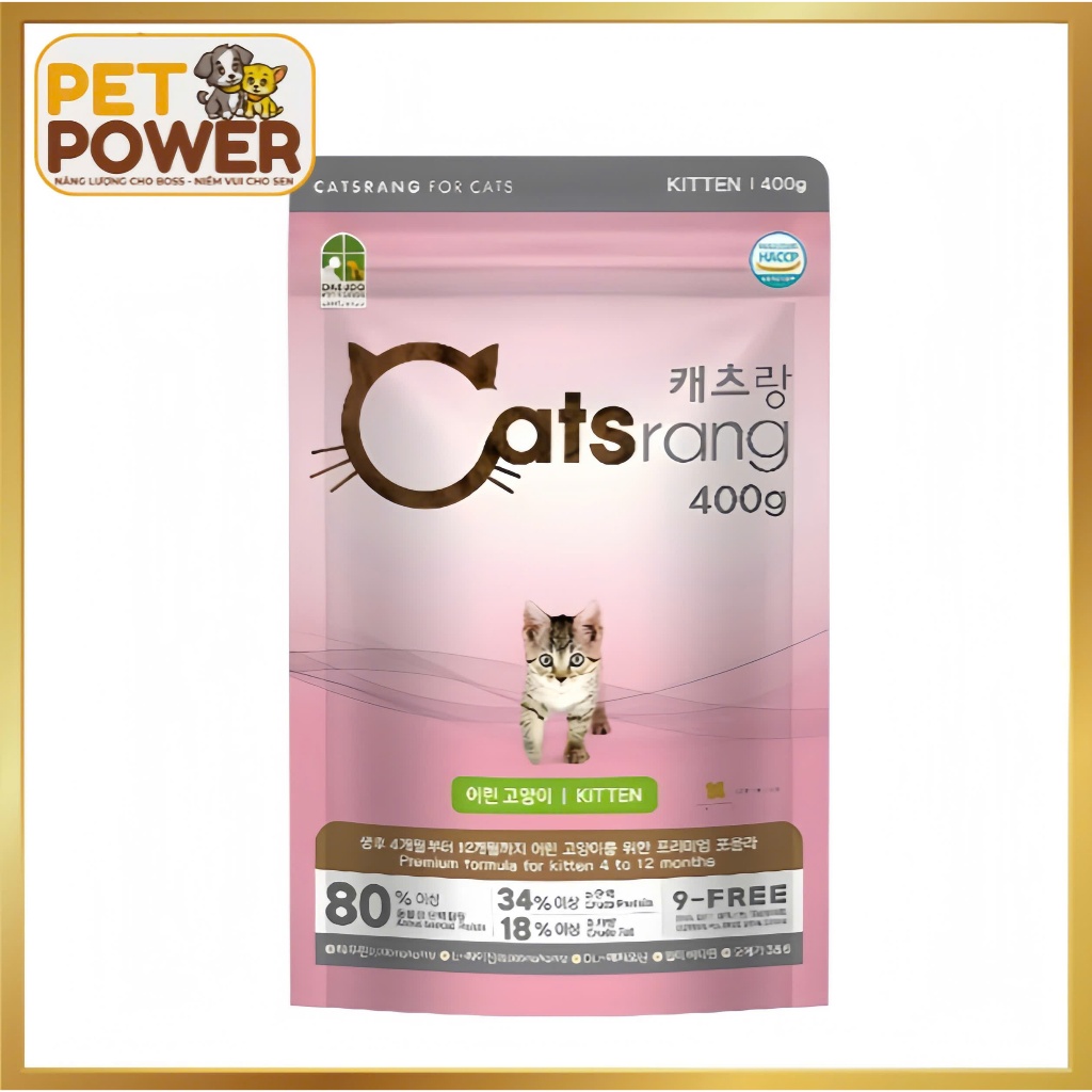 Thức ăn hạt cho mèo nhỏ Catsrang Kitten 400gr - 2kg