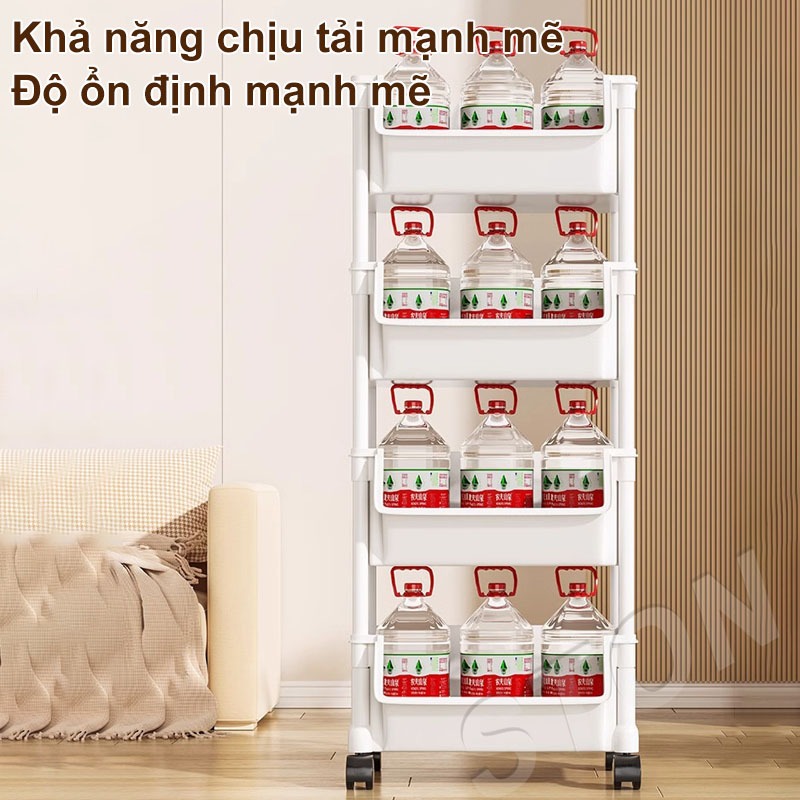 STON kệ sách kệ đa năng Có bánh Kệ đồ nhà bếp đa năng tiện lợi kệ sách đựng đồ phòng khách