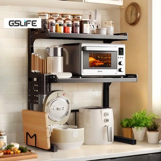 GSlife Kệ Lò Vi Sóng Đa Năng 2/3 Tầng - Inox Chống Rỉ, Thiết Kế Thông Minh, Tiết Kiệm Không Gian Bếp