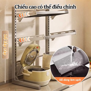GSlife Kệ Lò Vi Sóng Đa Năng 2/3 Tầng - Inox Chống Rỉ, Thiết Kế Thông Minh, Tiết Kiệm Không Gian Bếp