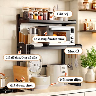 GSlife Kệ Lò Vi Sóng Đa Năng 2/3 Tầng - Inox Chống Rỉ, Thiết Kế Thông Minh, Tiết Kiệm Không Gian Bếp