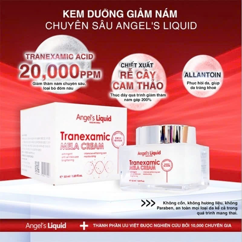 Kem Dưỡng Giảm Thâm Nám Angel's Liquid Tranexamic MELA ZERO/MELA Cream 50ml