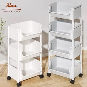 STON kệ sách kệ đa năng Có bánh Kệ đồ nhà bếp đa năng tiện lợi kệ sách đựng đồ phòng khách