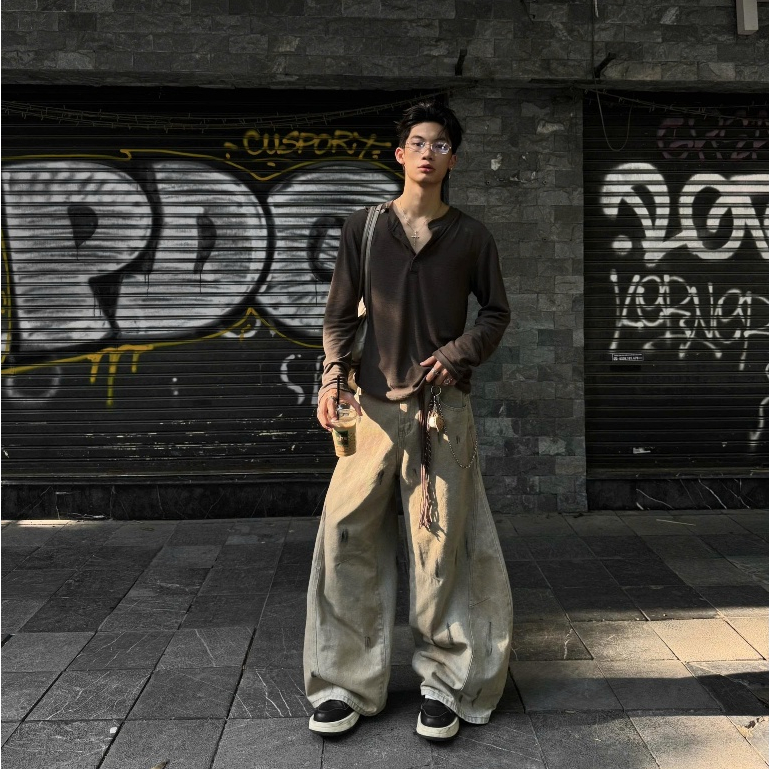 Bad Choices | Quần Wide-leg Balloon Jeans ống rộng StreetStyle