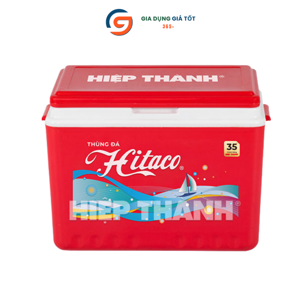 Thùng đựng đá nhựa 35L Hitaco có vòi xả - thùng đá giữ nhiệt cho quán cafe, quán nước, quán ăn nhỏ