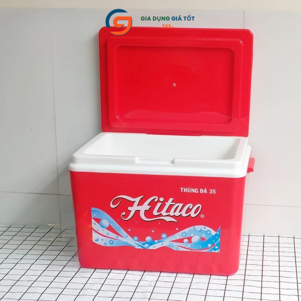 Thùng đựng đá nhựa 35L Hitaco có vòi xả - thùng đá giữ nhiệt cho quán cafe, quán nước, quán ăn nhỏ