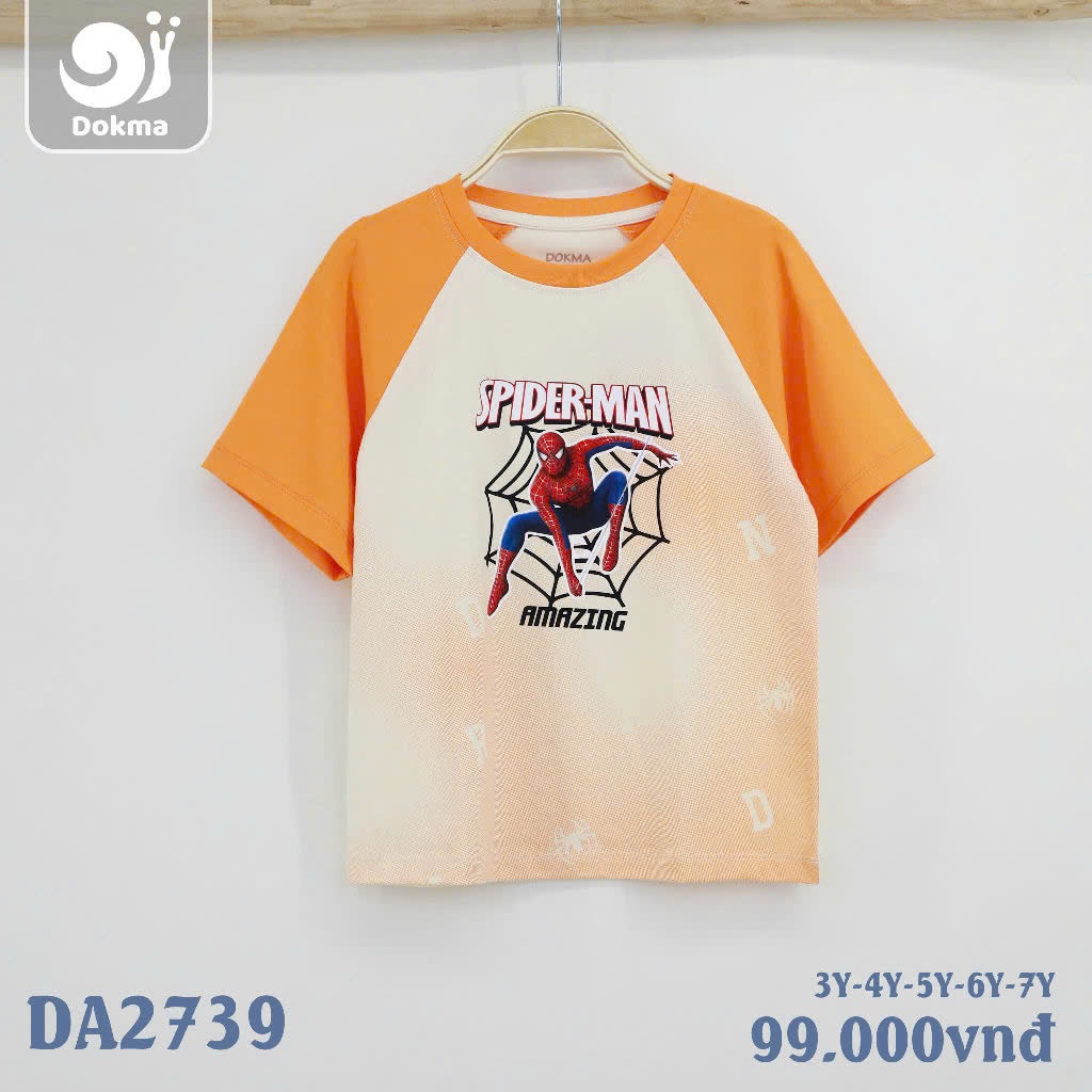 (11-25kg, 3-7Y) Áo Cộc Tay Bé Trai Dokma DA2093 DA2132 DA2739 DA2868 DA2945 DA2957 DA1509