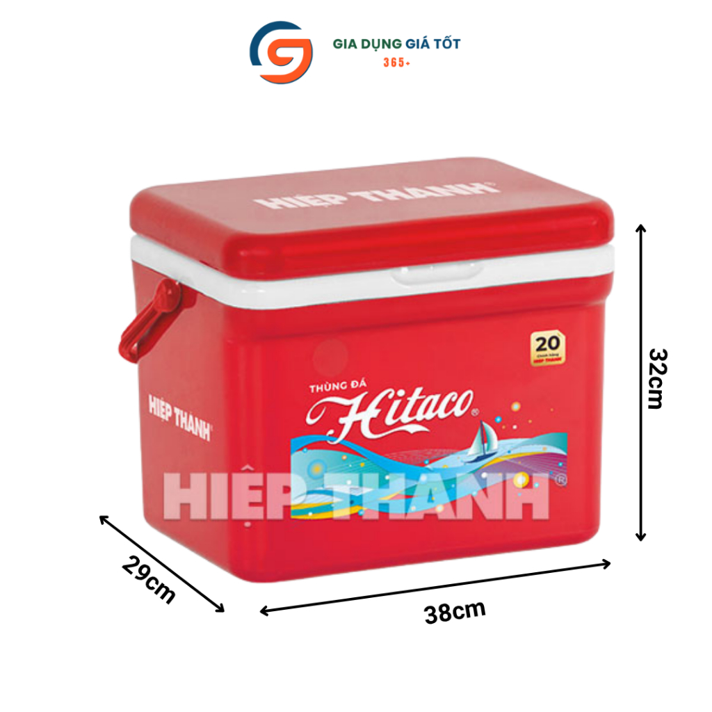 Thùng đá 20L Hitaco nhựa Hiệp Thành ,thùng giữ lạnh có quai xách - thùng giữ nhiệt tiện lợi