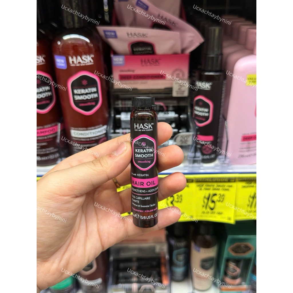 [Bill Úc] Dầu Dưỡng Tóc HASK 18ml – Phục Hồi Hư Tổn, Bóng Mượt Tức Thì (Argan / Keratin / Coconut)