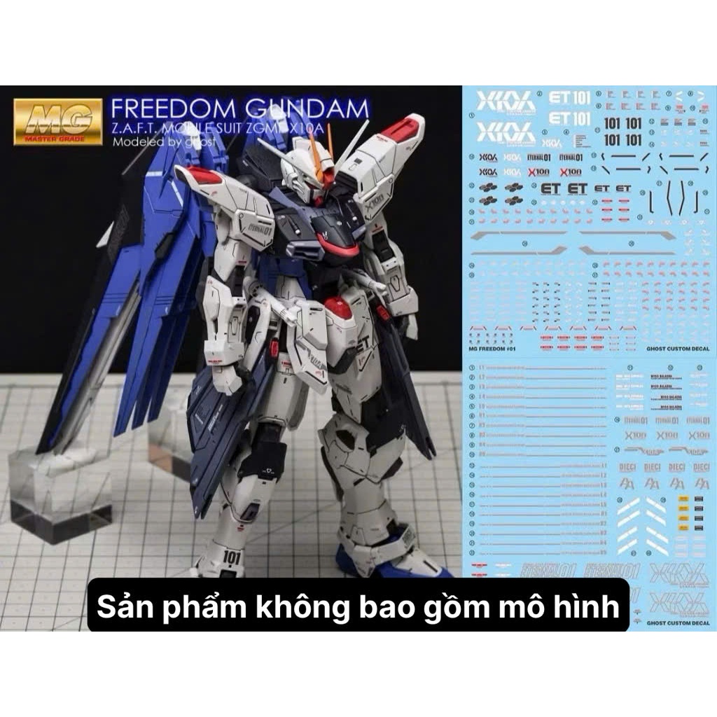 [Ghost/G-rework] Decal/Đề can nước mô hình MG Freedom Gundam 2.0 ...