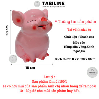 Heo đất ống tiết kiệm tiền tai vểnh 3D đặc biệt size to khủng lồ LD17 - TABILINE