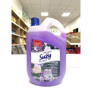 Nước lau sàn SUZY Nhật Bản 4L diệt khuẩn- thành phần HỮU CƠ, diệt khuẩn,  đuổi muỗi an toàn cho bé chống trơn trượt.