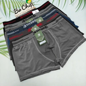 Quần Lót Nam Titus Thun Lạnh Thông Hơi Cao Cấp, Quần Sịp Đùi Nam BOXER Mềm Mịn Co Dãn 4 Chiều 006 - Đồ Lót Bơ Chip